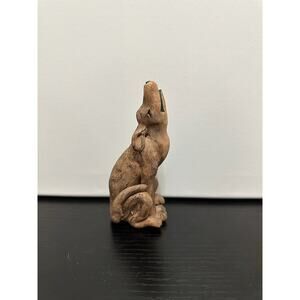 Vintage Whiterock Studio 1989 Howling Wolf Coyote Pottery Figurine 5" Rare